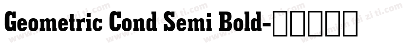 Geometric Cond Semi Bold字体转换